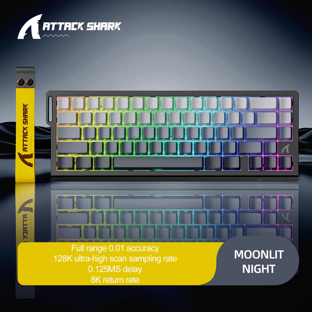 ATTACK SHARK X68HE X68Pro He Magnetic Mechanical Keyboard for Pro Gaming 0.01mm Rapid Trigg 8000Hz SOCD/Rs 0.125ms 128K Rate