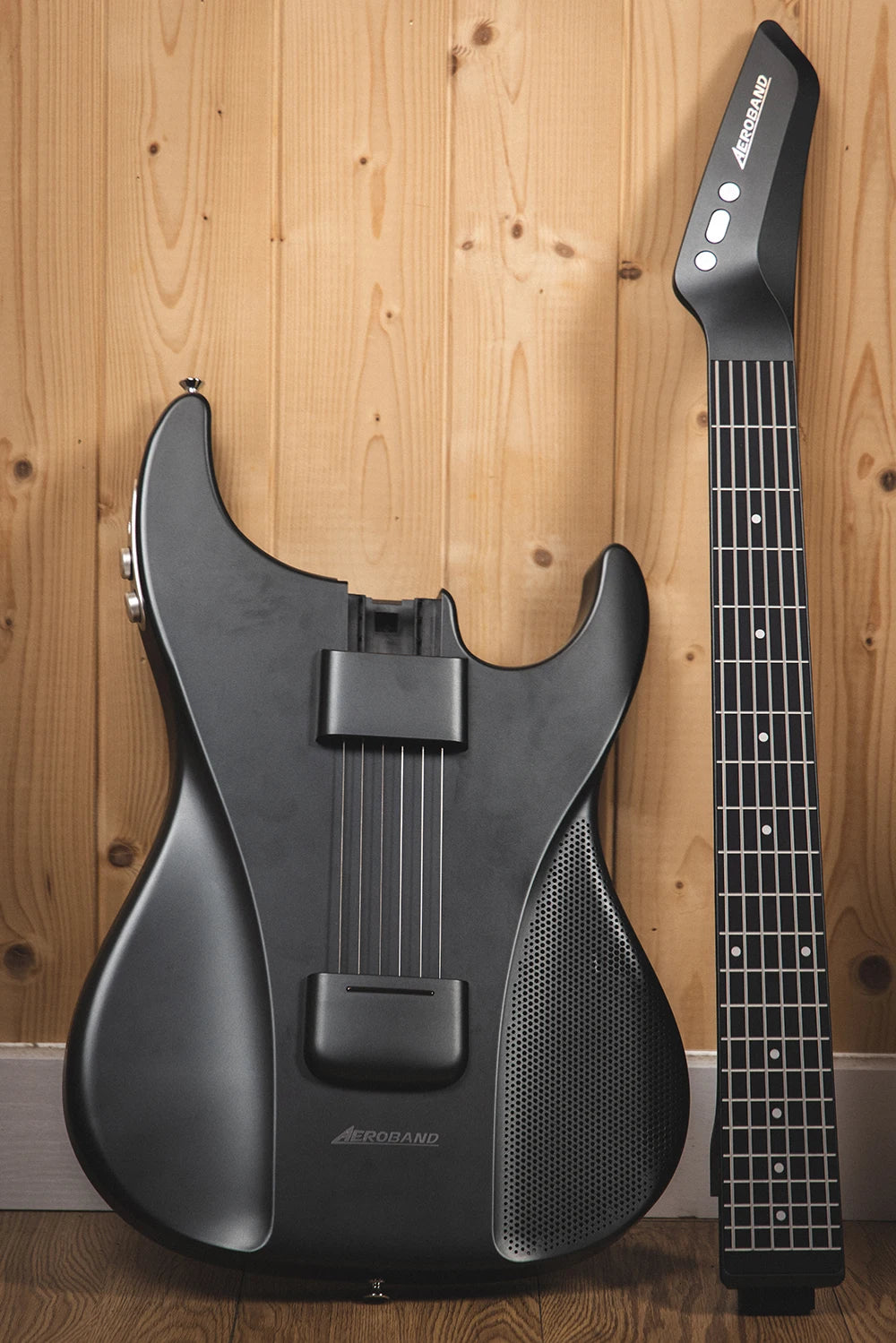 AeroBand Guitar Travel Electric Guitar Pain-Free Silicone String All-in-One 9 Sound Styles Acoustic Bass With Speaker Microphone