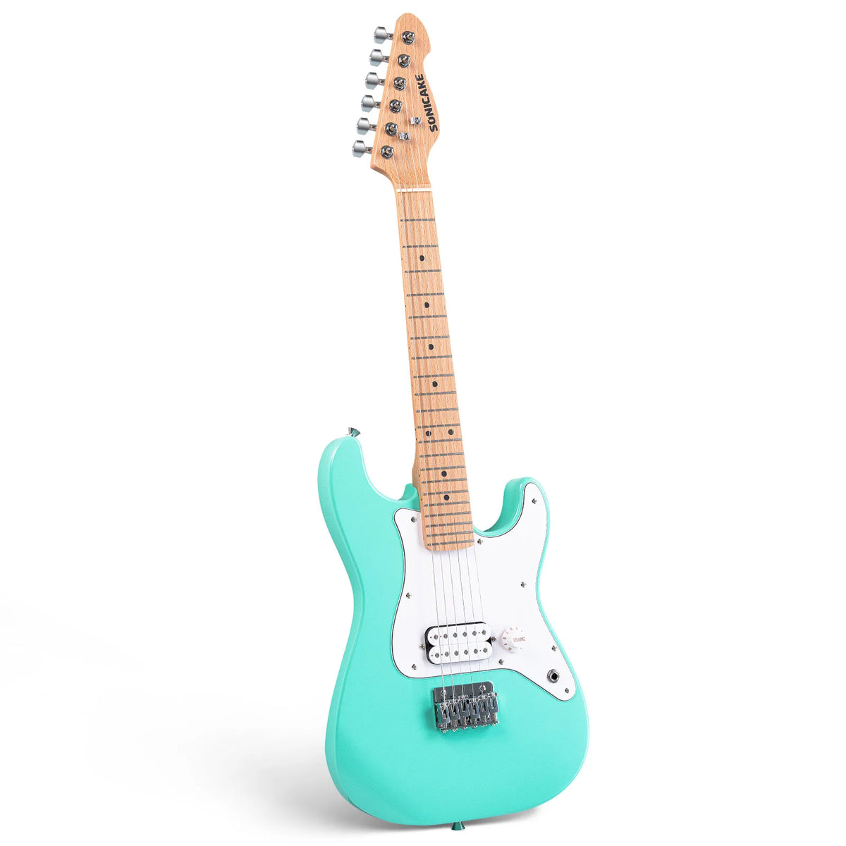 SONICAKE Electric Guitar for Kids Small Size Solid Wood Body with Humbucker Pickup, One Piece Premium Wood Neck & Fingerboard