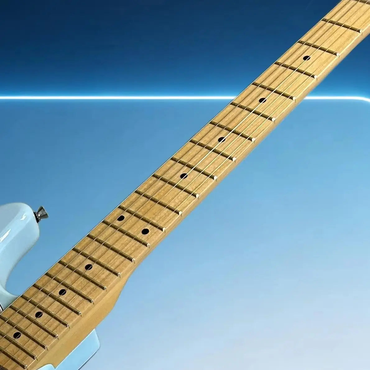 Hot Sale FST Sky Blue Electric Guitars Maple Fretboard Mahogany Body