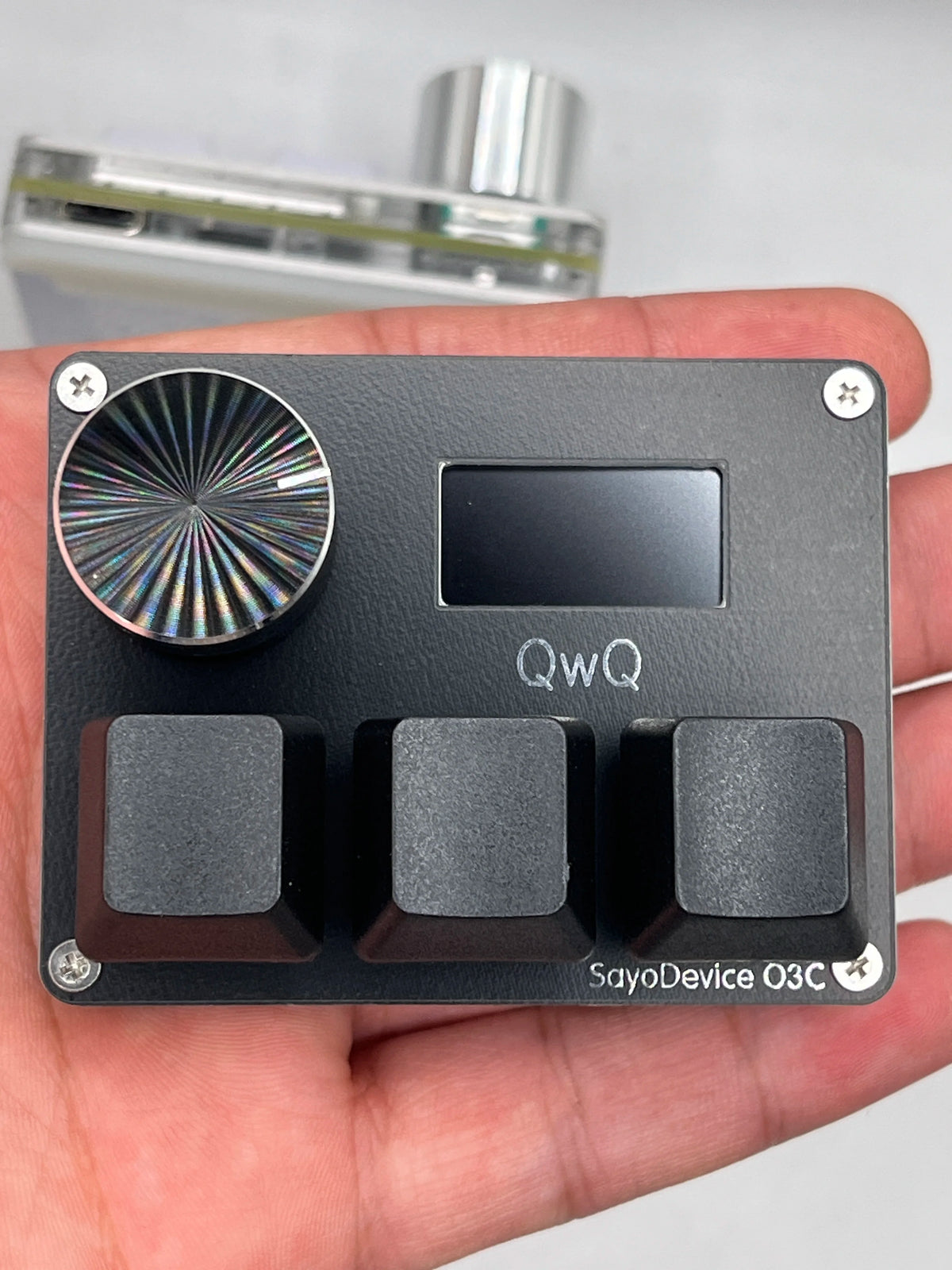 O3C SayoDevice OSU O3C Rapid Trigger Hall Switches Magnetic Pink Switches Keyboard With Knob Screen Copy Paste Shotcut
