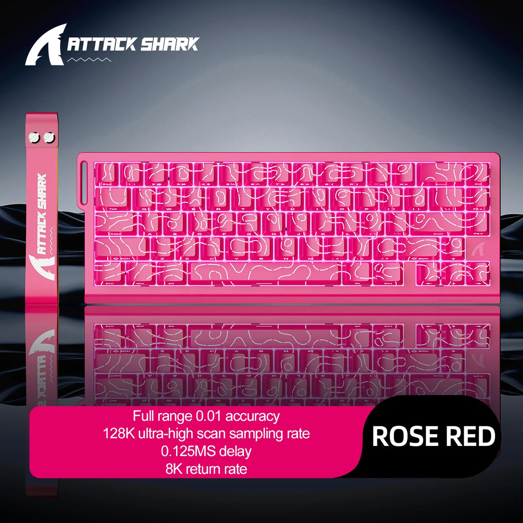 ATTACK SHARK X68HE X68Pro He Magnetic Mechanical Keyboard for Pro Gaming 0.01mm Rapid Trigg 8000Hz SOCD/Rs 0.125ms 128K Rate