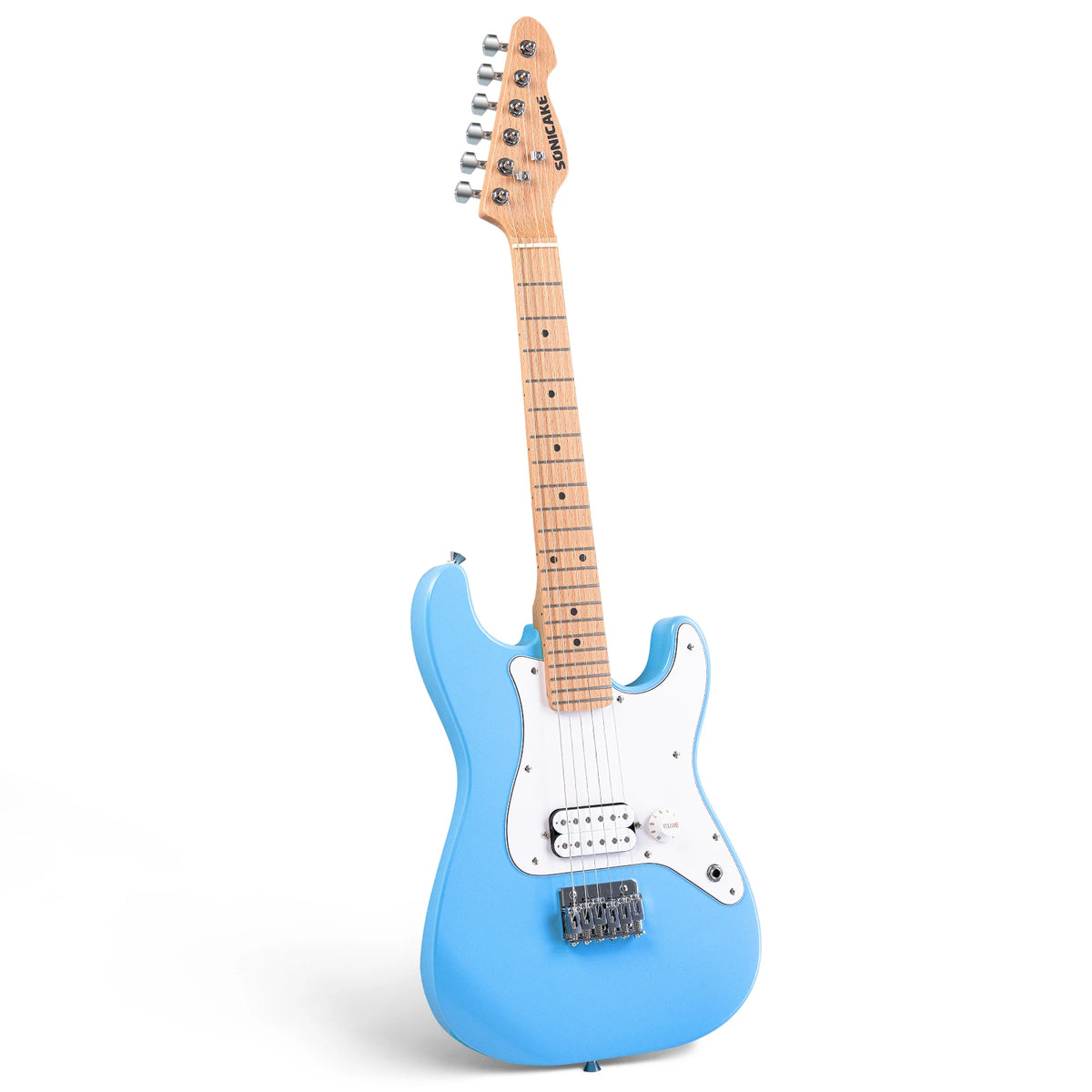 SONICAKE Electric Guitar for Kids Small Size Solid Wood Body with Humbucker Pickup, One Piece Premium Wood Neck & Fingerboard