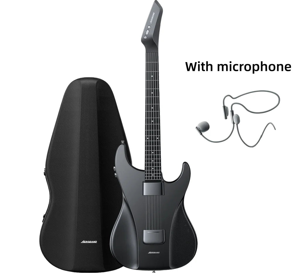 AeroBand Guitar Electric Guitar Pain-Free Silicone String All-in-One 9 Sound Styles Acoustic Bass With Speaker Microphone