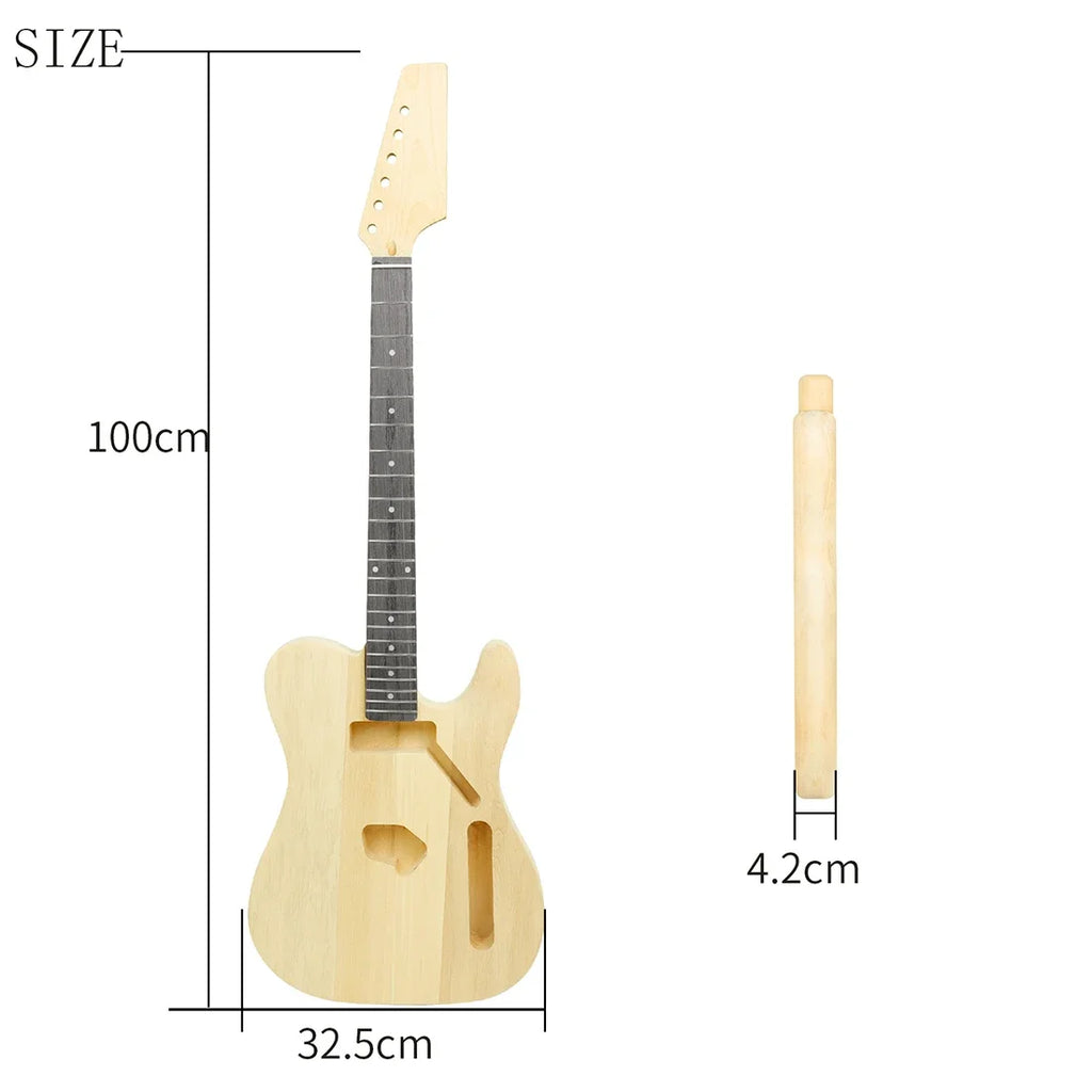 DIY Electric Guitar  Assembled Kit Set 6 Strings 22 Frets Maple Wood Guitar Electric Guitar Hand-assembled Parts Accessory Set