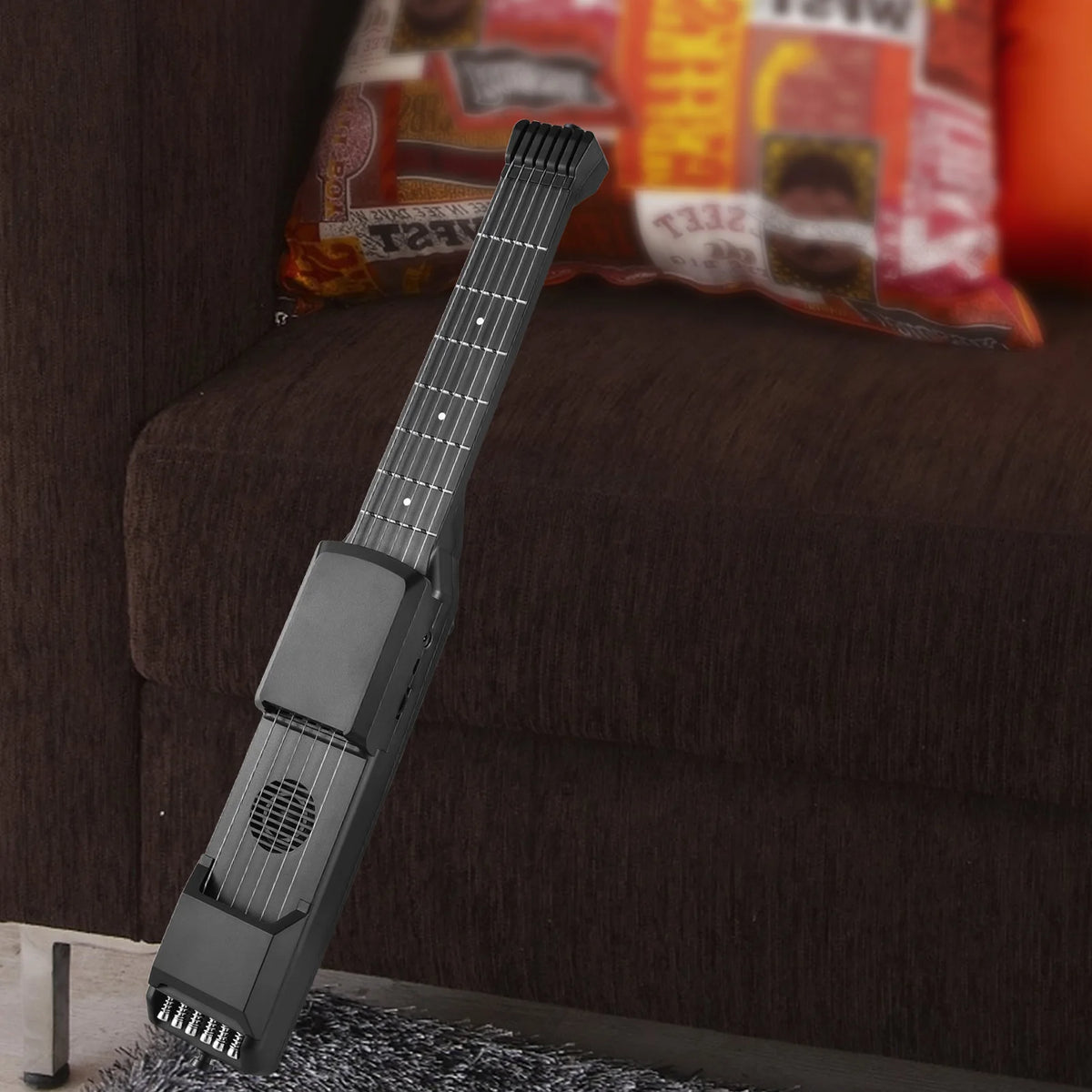 7 Frets Smart Electric Guitar Silent Practice Digital Tuner Metronome Function Pocket Portable Folk MIDI Multifunctional Guitar